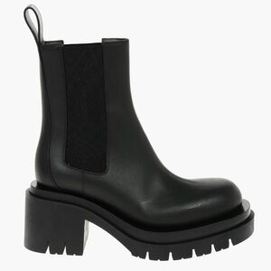 Bottega Veneta Leather Lug Sole Chunky Chelsea Ankle Boots
